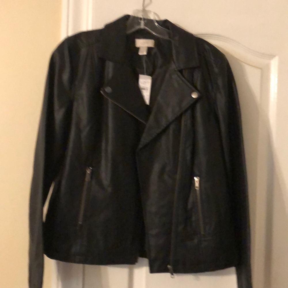 Loft leather jacket medium with tags